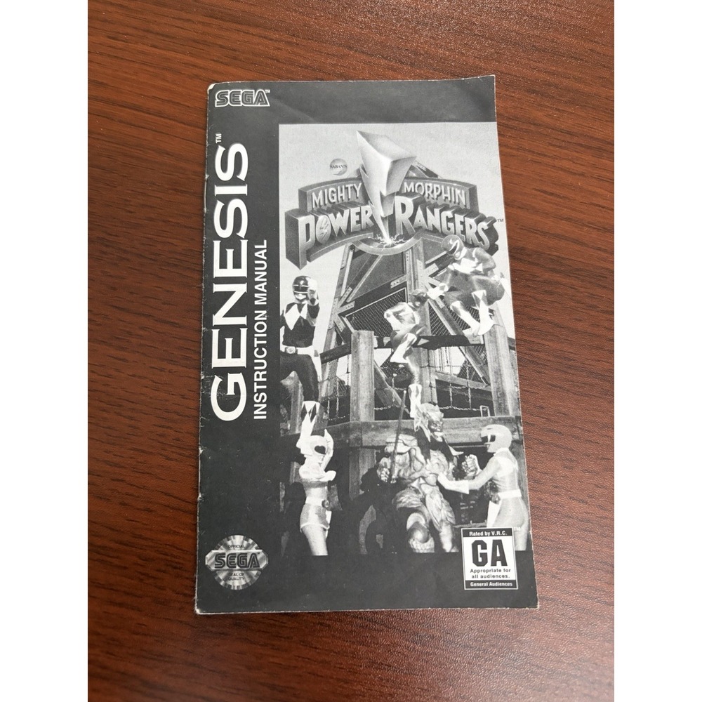 Mighty Morphin Power Rangers - Instruction‎ Booklet Manual Only (Sega Genesis)